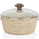 FALEZ Creamy 32 cm Granit Derin Tencere