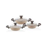 Falez Creamy 6 Parça Sahan Set 18-20-22Cm Cre 3060