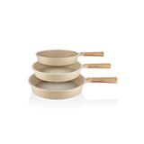 FALEZ Creamy Döküm Granit Tava Set 20-24-28 Cm