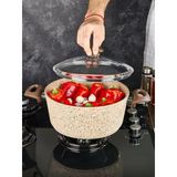 Falez Creamy Granit 20Cm Derin Tencere - Cre 3004