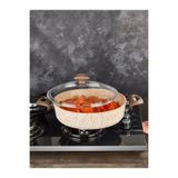 FALEZ Creamy Granit Karnıyarık Tencere 24 Cm