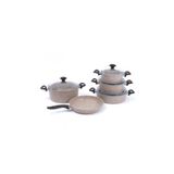 FALEZ Creamy Granitec 9 Parça Granit Set