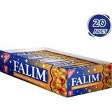 Falım 20 Adet Karışık Meyve Aromalı Sakız 7 gr Şekersiz Diş Dostu Uzun Süre Keyifli Çiğneme