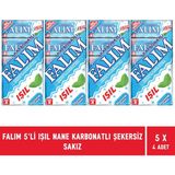 Falım Işıl Nane Karbonat Aromalı Şekersiz Sakız 5'li Paket - 4 Adet - 1 Adet