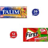 Falım Karışık Meyve Aromalı Sakız (5'Li X 20 Adet)- First Sensations Karpuz Aromalı Sakız (27Gr X 12 Adet)