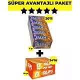 Falım Karışık Meyve Aromalı Sakız (5'Li X 20 Adet)- Olips Limon Portakal 24'Lü Paket (28Gr X 24 Adet)