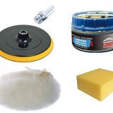 Falken Oto Araç Kaporta Tampon Cizik Giderici Pasta Cila Uygulama için Peluş Bone Disk Matkap Takma Aparatı