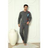 Falkom 5010 İnterlok Kalın Kışlık Desenli Erkek Ev Pijama Takımı