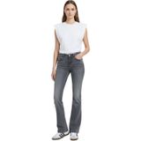 Fallon 400 Orta Bel İspanyol Paça Mid Indigo Jean Pantolon
