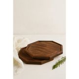 fam wood art 2'li Doğal Ahşap Nihale, Small Sunumluk, Supla,Banyo Düzenleyici-Aksesuar Organizeri 20 x 20 cm