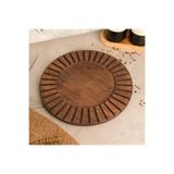 fam wood art Büyük Boy Ahşap Çizgili Sunumluk , Supla , Peynir Tabağı , Kek Pasta Standı %100 Çam
