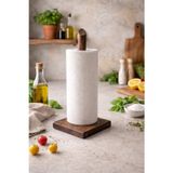 fam wood art Kare Doğal Ahşap Kağıt Havluluk , Rulo Kağıt Havluluk %100 Çam 11x11x27 cm