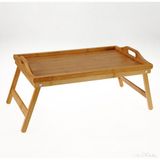 Fame Kitchen Bambu Katlanır Ayaklı Tepsi 50x30x21 cm Suya Dayanıklı Ahşap Malzeme