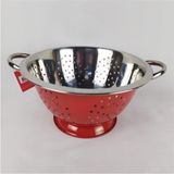Fame Kıtchen Paslanmaz Çelik Süzgeç Kırmızı 28 cm Makarna Süzgeci