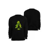 Fame-Stoned Demon Slayer Anime Baskılı Bisiklet Yaka Sweatshirt