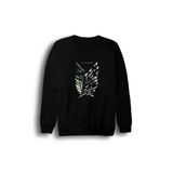 Fame-Stoned Erkek Bisiklet Yaka Sweatshirt Attack On Titan Anime Baskılı