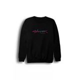 Fame-Stoned Erkek Siyah Cyber Punk Baskılı Bisiklet Yaka Sweatshirt