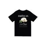 fame-stoned Erzincan 24 Tulum Peyniri Girlevik Şehir Baskılı Unisex %100 Pamuk Siyah T-shirt