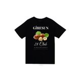 Fame-Stoned Giresun - 28 - Fındık - Ada - Şehir Baskılı Unisex %100 Pamuk Siyah T-Shirt