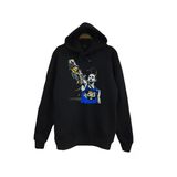 Fame-Stoned Golden State Baskılı Unisex %100 Pamuk Siyah Sweatshirt