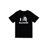 fame-stoned Halloween Baskılı Unisex %100 Pamuk Siyah T-shirt