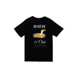 Fame-Stoned Hatay - 31 - Künefe - Mozaik - Şehir Baskılı Unisex %100 Pamuk Siyah T-Shirt
