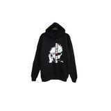 Fame-Stoned Jujutsu Kaisen Satoru Gojo Anime Baskılı Unisex %100 Pamuk Kapüşonlu Siyah Sweatshirt