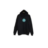 Fame-Stoned Reaktör - Güç Kaynağı Baskılı Unisex %100 Pamuk Kapüşonlu Siyah Sweatshirt