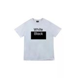 Fame-Stoned Unisex Beyaz Off White Black Baskılı T-Shirt