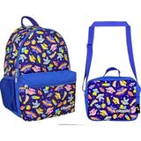 Famebag Famebag-Ümit Çanta-Cennec Mavi Sevimli Gezegen Desenli Çocuk Ilkokul Çantası- Beslenme Çantası Seti - Adrenalin Mavi
