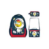 Famebag Kral Şakir Astronot Ilk Ve Ortaöğretim Okul Çantası Beslenme Çantası Ve Kalem Çantası Seti