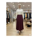 Famelin Beli Lastikli Piliseli 95 cm Etek 8940 Bordo 42