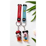 Famemus Accessory 2 Li Mickey Ve Minnie Mouse Temalı Çift Anahtarlık Seti - Silikon Figürlü Ve Çanta Aksesuar