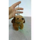 FAMEMUS ACCESSORY 241ewqeqeqeq Peluş Köpek Çanta Süsü Aksesuar Anahtarlık Boyut:16Cm Büyük Boy