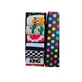 Famemus Accessory 6 Çift Renkli Desenli Spor Özel Kutusunda Hediyelik Çorap Seti