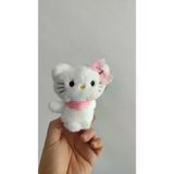 FAMEMUS ACCESSORY dfwetertrtr4t43 Hello Kitty Kuyruklu Peluş Anahtarlık Çanta Aksesuar Boyut:12Cm