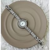 Famemus Accessory Gümüş Renk Parıltı Taşlı Bileklik Saat - (No Color)