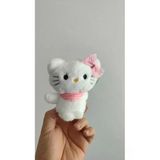 Famemus Accessory Hello Kitty Kuyruklu Peluş Anahtarlık Çanta Aksesuar Boyut:12cm