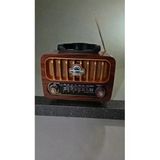 Famemus Accessory Hem Şarjzlı Hem Güneş Enerji ile Çalışan Nostajik Radyo Ses Bombası BOYUT:13*18CM