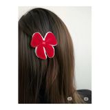 Famemus Accessory Kadife Kırmızı Fiyonk Toka Doğum Günü Ve Hediyelik Ve Aksesuar