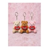 Famemus Accessory Love Yazılı 1Adet Gönderim Ayıcık Peluş Anahtarlık 1 Adet Gelir