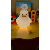 Famemus Accessory Sadece Sarı Renk Yanan Odanıza Renk Katan Çicekli Ördek Gece Lambası Boyut 15Cm