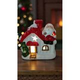 Famemus Accessory Yılbaşı Süs Ev Modelli Işıklı Ve Çam Şeklinde Biblo Ürün Boyut 13*12Cm