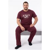 FAMES PİJAMA Büyük Beden Erkek Born Original Yazılı Pijama Takımı