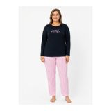 FAMES PİJAMA Büyük Beden Kadın You'r Beatiful Desen Mevsimlik Pijama Takımı