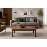 Fami Home Cordoba Modern Ceviz Antrasit Orta Sehpa Ahşap Salon Sehpası - Ceviz-Antrasit