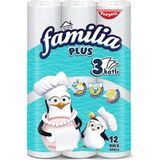Familia 12 Rulo 3 Katlı Kağıt Havlu - 1 Saniyede Hızla Emici, Islakken Dayanıklı, %100 Saf Selüloz