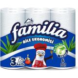 Familia 6 Rulo Aloevera Özlü Çok Emici Kağıt Havlu 3 Katlı Paket Aile Ekonomisi - Beyaz