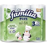 Familia Havlu Natural Plus 6 Rulo 3 Katlı Kokusuz Kağıt Havlu 1 Paket Ultra Emici
