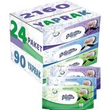 Familia Lavanta-Mineral-Yeşilin Tazeliği 90 Yaprak Karma 24'lü Set 2160 Yaprak Islak Havlu Mendil